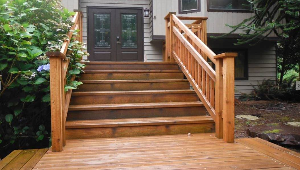 front deck steps to front doors
