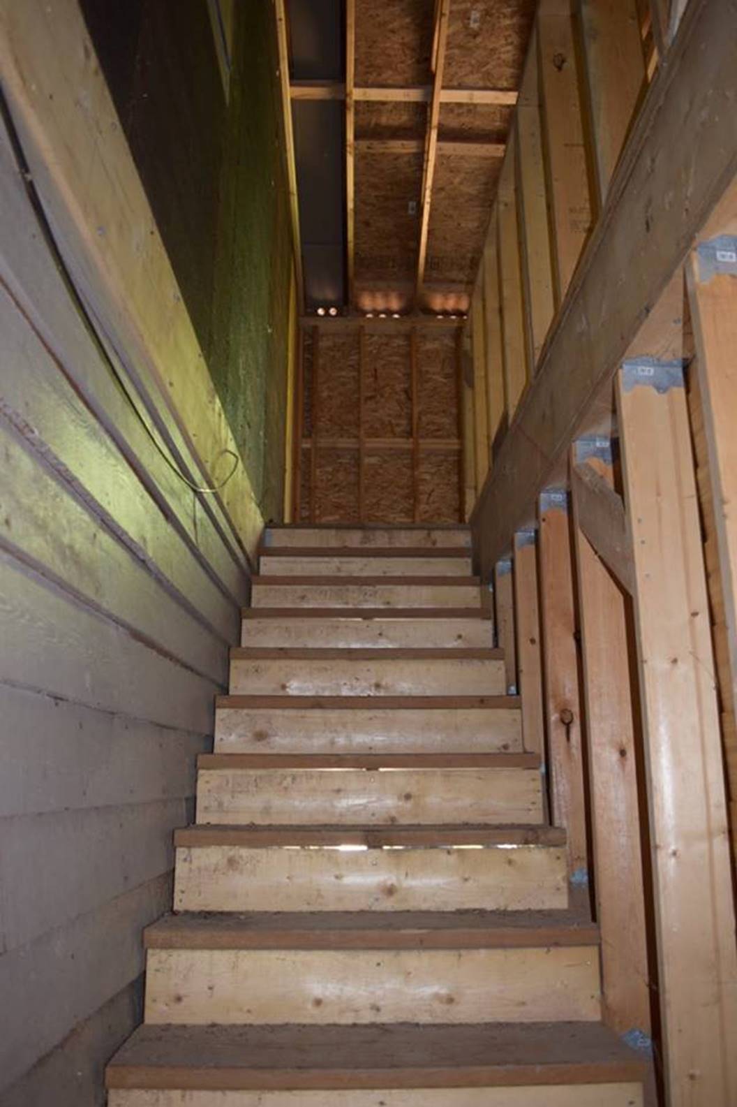 stairs up to storage room